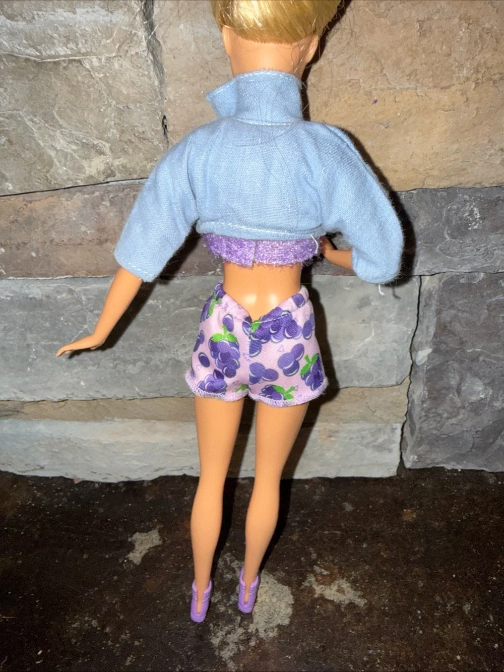 Barbie skipper purple outfit with Jean jacket